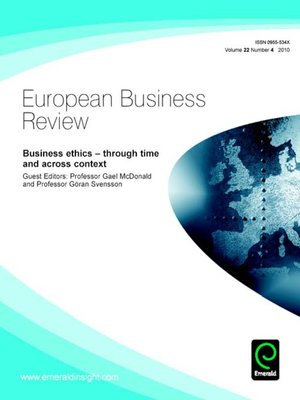 cover image of European Business Review, Volume 22, Issue 4